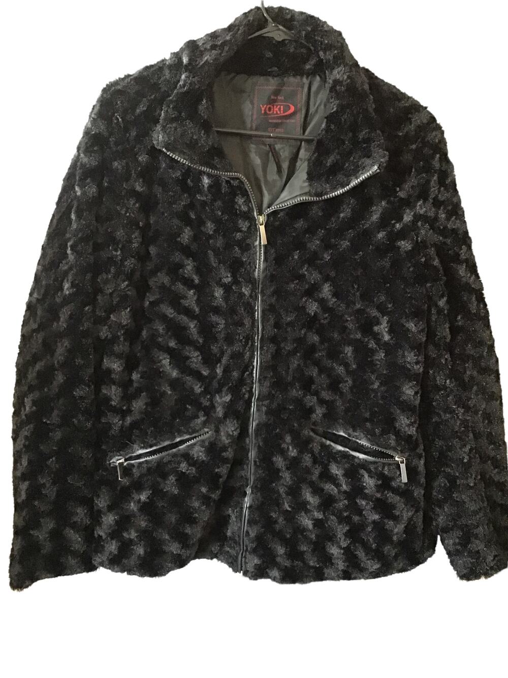 Vintage New York Yoki Plush Zip Up Womens Jacket Size L